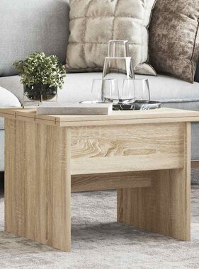 VidaXL Salontafel Sonoma Eiken 55 x 54,5 x 45 cm Bewerkt hout