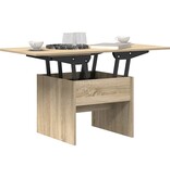 VidaXL Salontafel Sonoma Eiken 55 x 54,5 x 45 cm Bewerkt hout