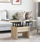 VidaXL Salontafel Sonoma Eiken 55 x 54,5 x 45 cm Bewerkt hout