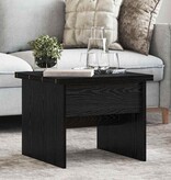 VidaXL Salontafel Zwart Eiken 55 x 54,5 x 45 cm Bewerkt hout