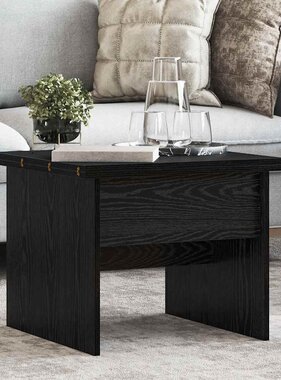 VidaXL Salontafel Zwart Eiken 55 x 54,5 x 45 cm Bewerkt hout