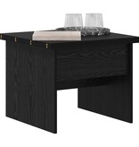 VidaXL Salontafel Zwart Eiken 55 x 54,5 x 45 cm Bewerkt hout