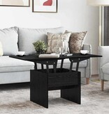 VidaXL Salontafel Zwart Eiken 55 x 54,5 x 45 cm Bewerkt hout