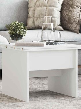 VidaXL Salontafel Wit 55 x 54,5 x 45 cm Bewerkt hout