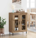 VidaXL Dressoir Artisan Eiken 69,5 x 34 x 90 cm Bewerkt hout