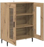 VidaXL Dressoir Artisan Eiken 69,5 x 34 x 90 cm Bewerkt hout
