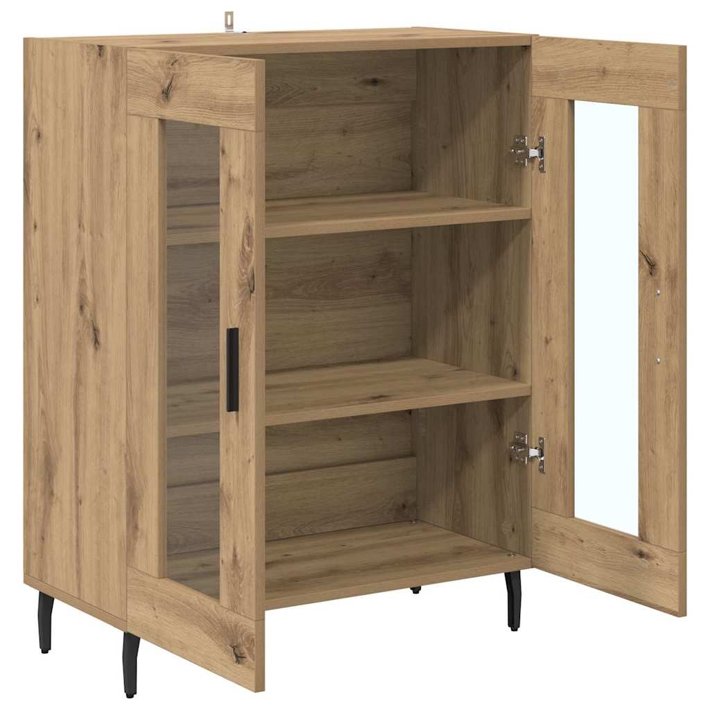 VidaXL Dressoir Artisan Eiken 69,5 x 34 x 90 cm Bewerkt hout