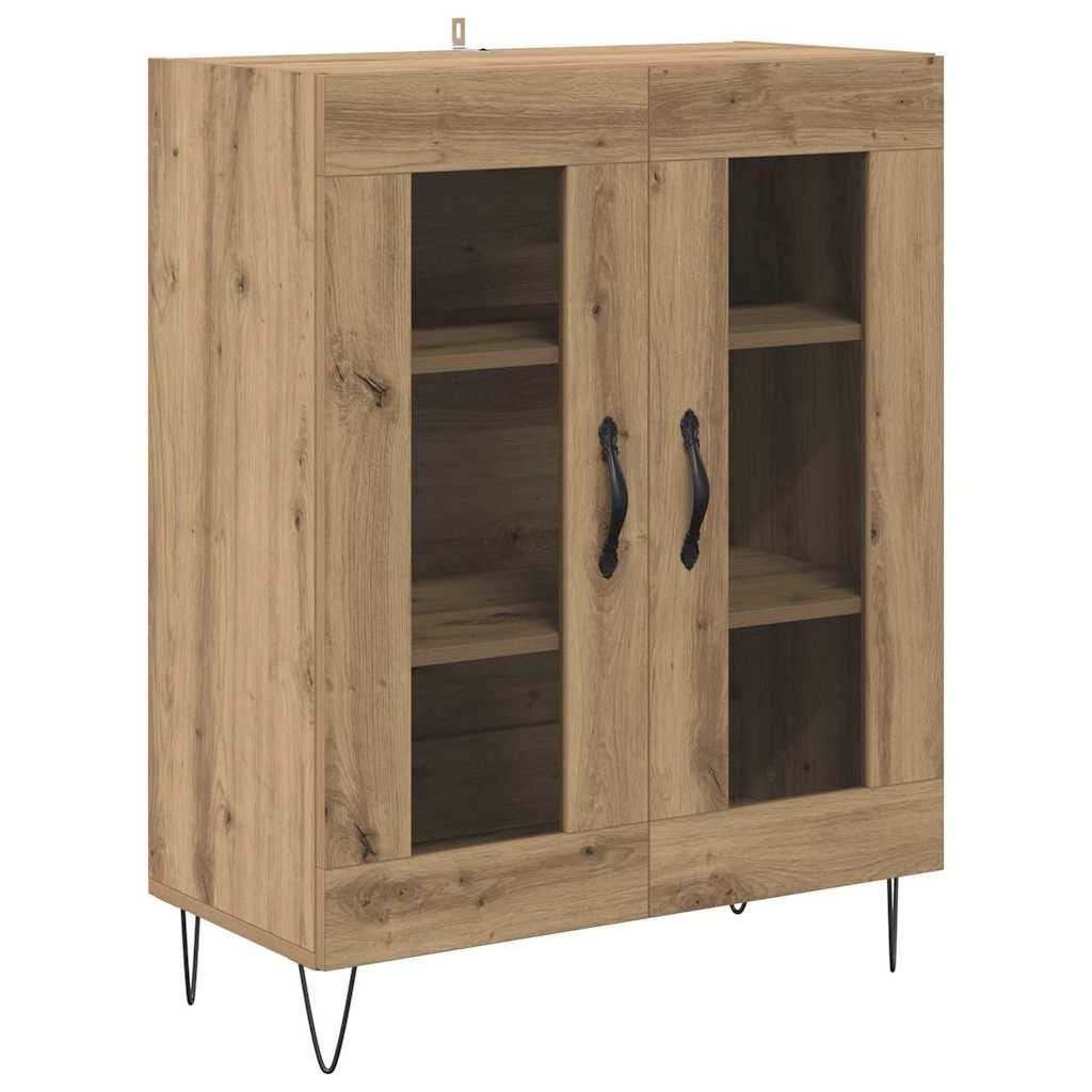 VidaXL Dressoir Artisan Eiken 69,5 x 34 x 90 cm Bewerkt hout