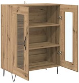 VidaXL Dressoir Artisan Eiken 69,5 x 34 x 90 cm Bewerkt hout