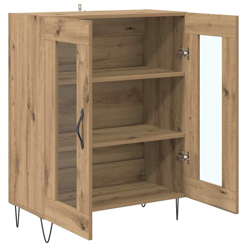 VidaXL Dressoir Artisan Eiken 69,5 x 34 x 90 cm Bewerkt hout