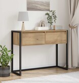 VidaXL Bijzettafel Ambachtelijk eiken 100 x 36 x 75 cm Bewerkt hout