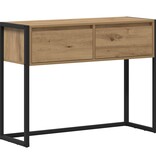 VidaXL Bijzettafel Ambachtelijk eiken 100 x 36 x 75 cm Bewerkt hout
