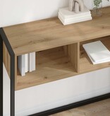 VidaXL Bijzettafel Ambachtelijk eiken 100 x 36 x 75 cm Bewerkt hout