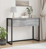 VidaXL Bijzettafel met lade Grijs Sonoma 100 x 36 x 75 cm Bewerkt hout