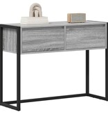 VidaXL Bijzettafel met lade Grijs Sonoma 100 x 36 x 75 cm Bewerkt hout