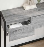 VidaXL Bijzettafel met lade Grijs Sonoma 100 x 36 x 75 cm Bewerkt hout
