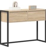VidaXL Bijzettafel met lade Sonoma 100 x 36 x 75 cm Bewerkt hout