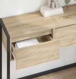 VidaXL Bijzettafel met lade Sonoma 100 x 36 x 75 cm Bewerkt hout