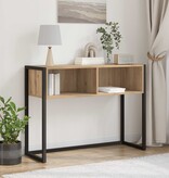 VidaXL Bijzettafel Ambachtelijk eiken 100 x 36 x 75 cm Bewerkt hout