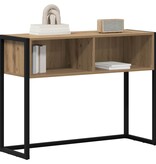 VidaXL Bijzettafel Ambachtelijk eiken 100 x 36 x 75 cm Bewerkt hout