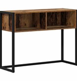 VidaXL Bijzettafel met opslag Oud Hout 100 x 36 x 75 cm Bewerkt hout