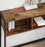 VidaXL Bijzettafel met opslag Oud Hout 100 x 36 x 75 cm Bewerkt hout