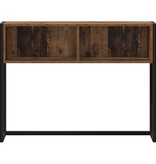 VidaXL Bijzettafel met opslag Oud Hout 100 x 36 x 75 cm Bewerkt hout