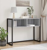VidaXL Bijzettafel Grijs Sonoma 100 x 36 x 75 cm Bewerkt hout