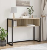 VidaXL Bijzettafel met opslag Sonoma 100 x 36 x 75 cm Bewerkt hout