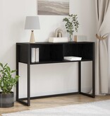 VidaXL Bijzettafel Zwart Eiken 100 x 36 x 75 cm Bewerkt hout