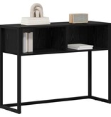 VidaXL Bijzettafel Zwart Eiken 100 x 36 x 75 cm Bewerkt hout