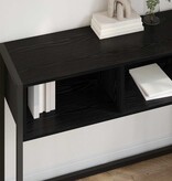 VidaXL Bijzettafel Zwart Eiken 100 x 36 x 75 cm Bewerkt hout