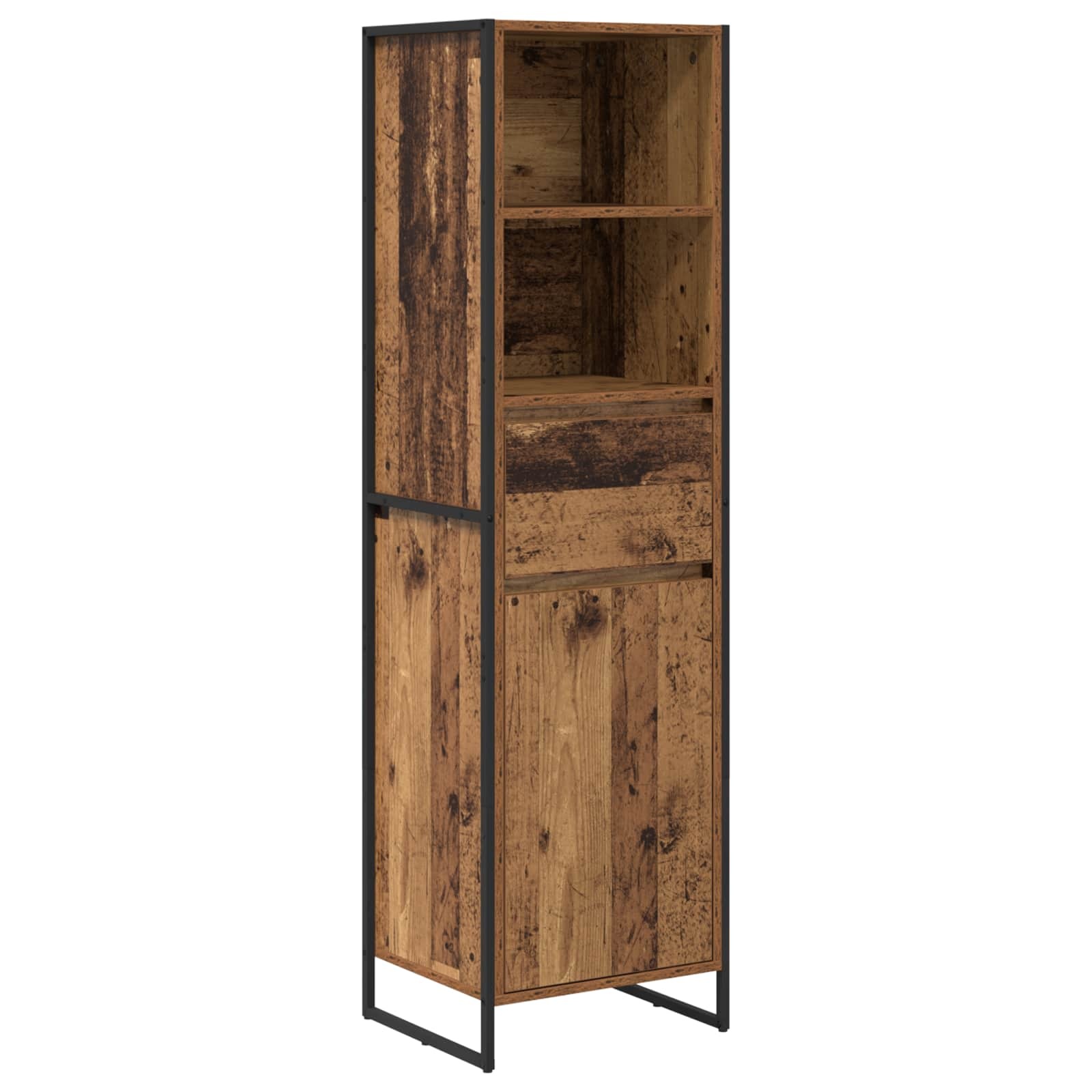 VidaXL Boekenkast met lade Oud Hout 43 x 36 x 150.5 cm Bewerkt hout