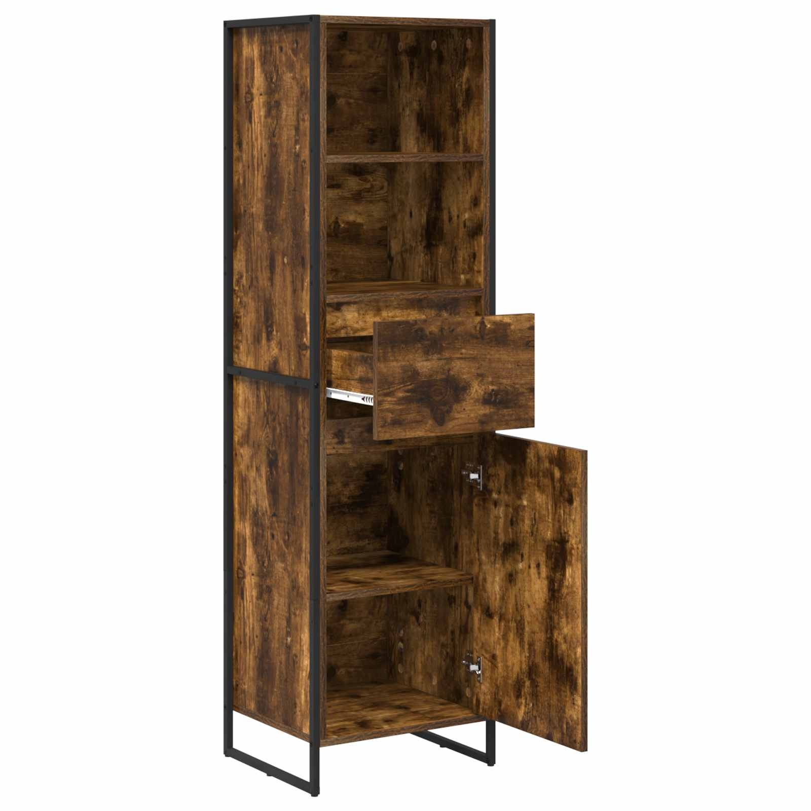 VidaXL Boekenkast met lade Rook Eik 43 x 36 x 150.5 cm Bewerkt hout