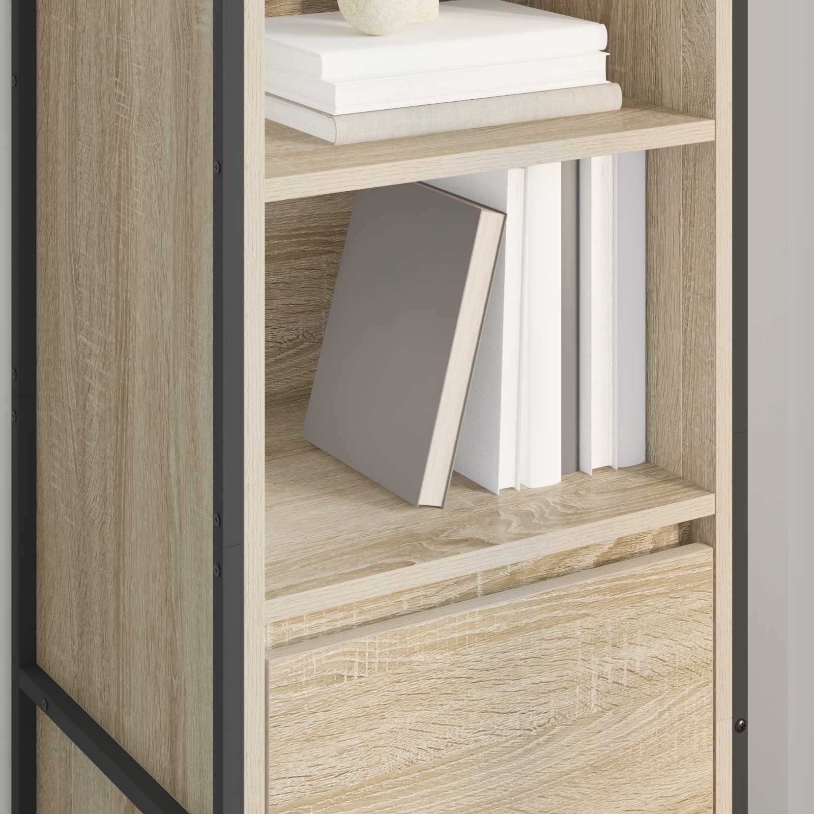 VidaXL Boekenkast met lade Sonoma 43 x 36 x 150.5 cm Bewerkt hout