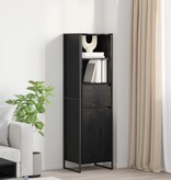 VidaXL Boekenkast met lade Zwart Eiken 43 x 36 x 150.5 cm Bewerkt hout