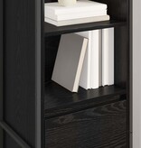 VidaXL Boekenkast met lade Zwart Eiken 43 x 36 x 150.5 cm Bewerkt hout