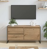 VidaXL TV-kast Ambachtelijk eiken 100 x 36 x 49.5 cm Bewerkt hout