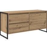 VidaXL TV-kast Ambachtelijk eiken 100 x 36 x 49.5 cm Bewerkt hout