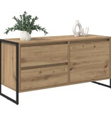 VidaXL TV-kast Ambachtelijk eiken 100 x 36 x 49.5 cm Bewerkt hout