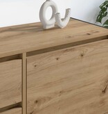 VidaXL TV-kast Ambachtelijk eiken 100 x 36 x 49.5 cm Bewerkt hout