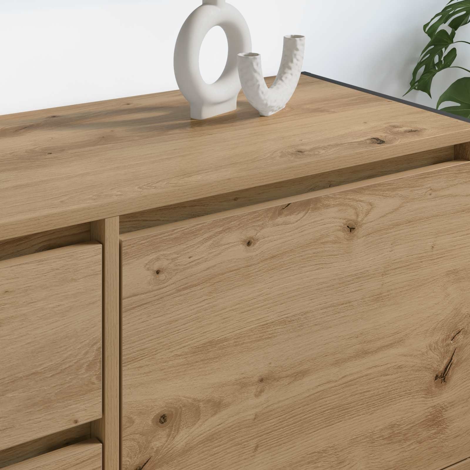 VidaXL TV-kast Ambachtelijk eiken 100 x 36 x 49.5 cm Bewerkt hout