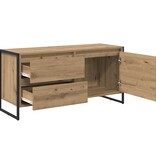 VidaXL TV-kast Ambachtelijk eiken 100 x 36 x 49.5 cm Bewerkt hout