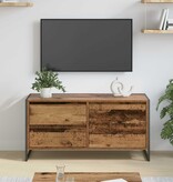 VidaXL TV-kast met lade Oud Hout 100 x 36 x 49.5 cm Bewerkt hout