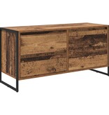 VidaXL TV-kast met lade Oud Hout 100 x 36 x 49.5 cm Bewerkt hout