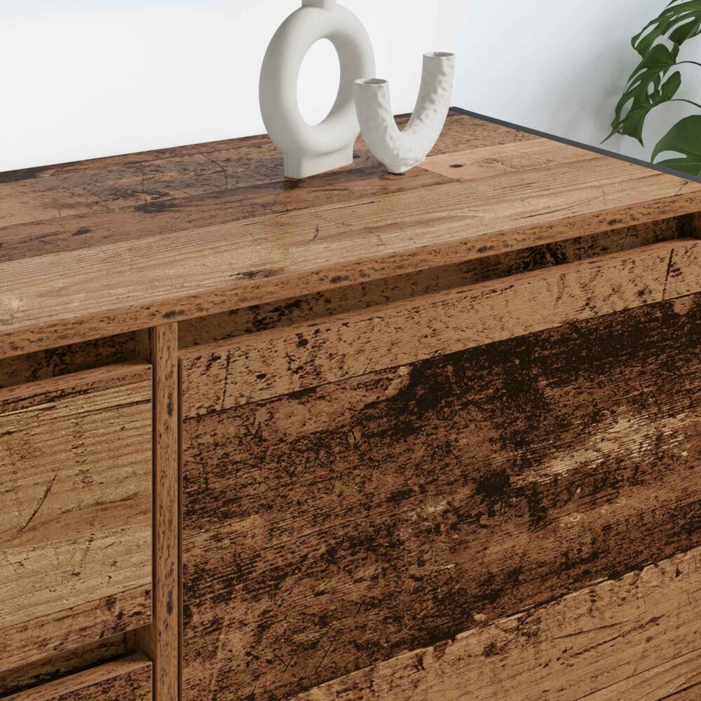 VidaXL TV-kast met lade Oud Hout 100 x 36 x 49.5 cm Bewerkt hout