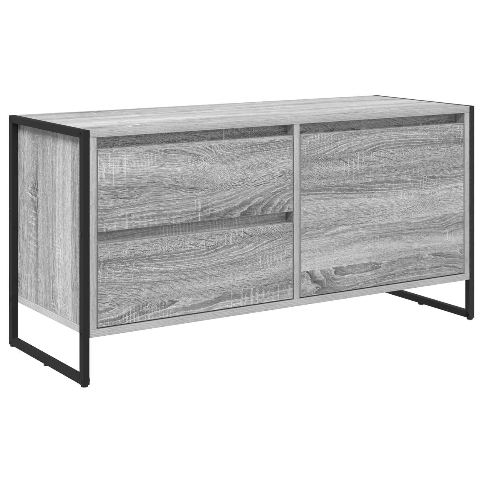 VidaXL TV-kast met lade Grijs Sonoma 100 x 36 x 49.5 cm Bewerkt hout