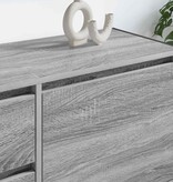 VidaXL TV-kast met lade Grijs Sonoma 100 x 36 x 49.5 cm Bewerkt hout