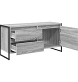 VidaXL TV-kast met lade Grijs Sonoma 100 x 36 x 49.5 cm Bewerkt hout