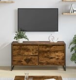 VidaXL TV-kast met lade Rook Eik 100 x 36 x 49.5 cm Bewerkt hout